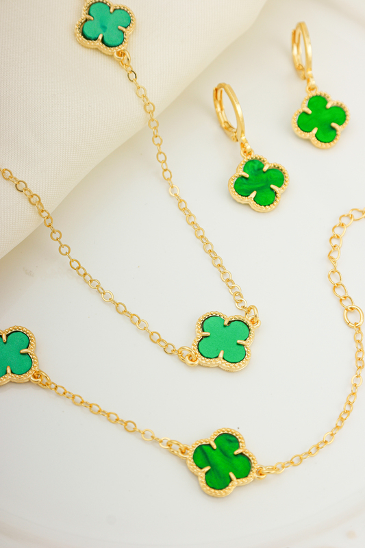 Pulseira trevo verde