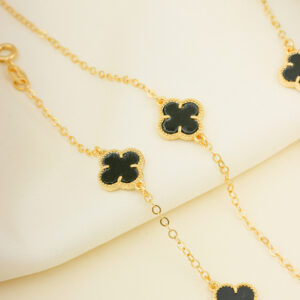 Pulseira trevo preto