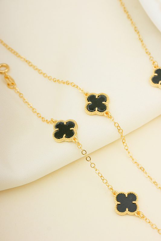 Pulseira trevo preto